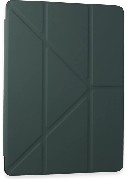 Buğz Samsung Galaxy T870 Tab S7 11 Kılıf Kalemlikli Mars Tablet Kılıfı - Koyu Yeşil