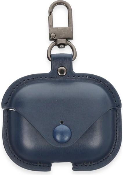 Buğz Airpods 3 (3.nesil) Çanta Deri Kılıf - Lacivert