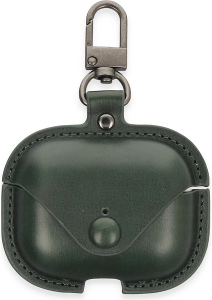 Buğz Airpods 3 (3.nesil) Çanta Deri Kılıf - Haki Yeşil