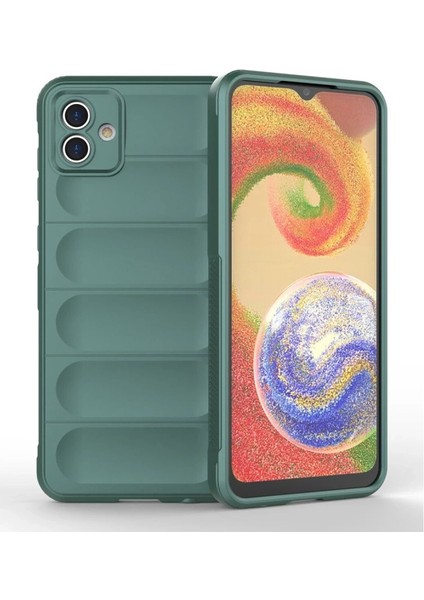Buğz Samsung Galaxy A04E Kılıf Optimum Silikon - Koyu Yeşil