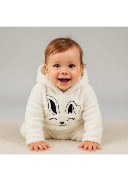 Tavşan Nakışlı Welsoft 2'li Bebek Takımı (Kulaklı Kapüşonlu) modelleri