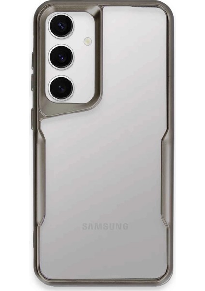 Buğz Newface Samsung Galaxy S24 Kılıf Boyi Silikon Kapak - Titan Gri