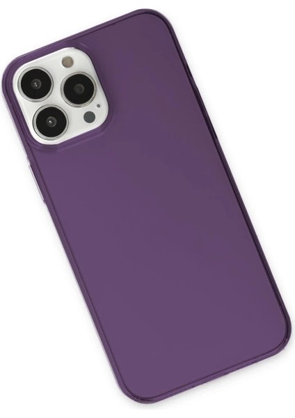 Buğz Iphone 13 Pro Max Kılıf Pc Sert Şeffaf Kapak - Mor modelleri