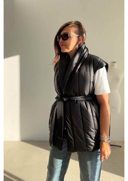 Siyah Trikolu Şişme Yelek