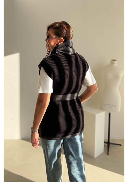 Siyah Trikolu Şişme Yelek modelleri