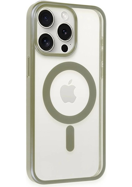 Buğz Iphone 15 Pro Kılıf Erozi Magsafe Kapak - Gri modelleri