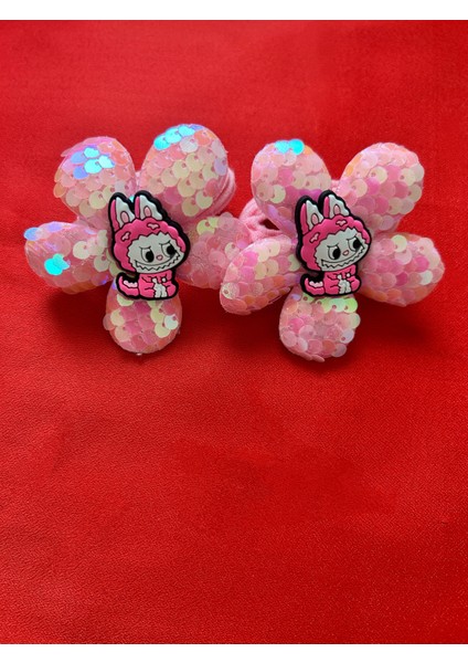 Labubu Pırıltılı Ikili Kız Çocuk Toka