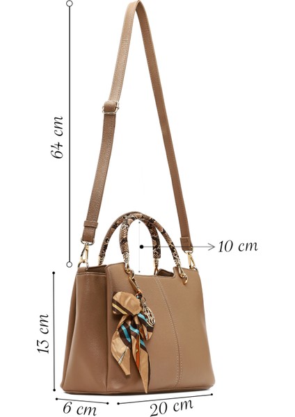 Kadın Bej Uzun Askılı Aksesuarlı Kol Çantası 25ABD281518 fiyatları