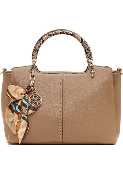 Kadın Bej Uzun Askılı Aksesuarlı Kol Çantası 25ABD281518 fırsatları