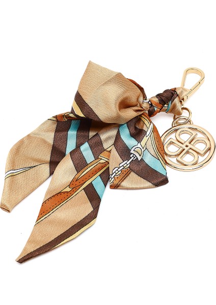 Kadın Bej Uzun Askılı Aksesuarlı Kol Çantası 25ABD281518