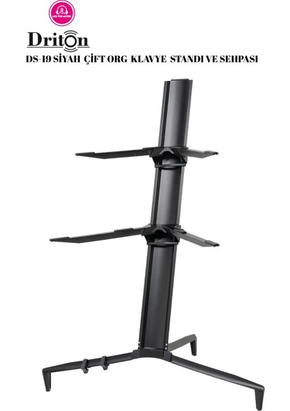 Ds-19 Siyah Profesyonel Çift Katlı Ultimate Org Standı Sehpası