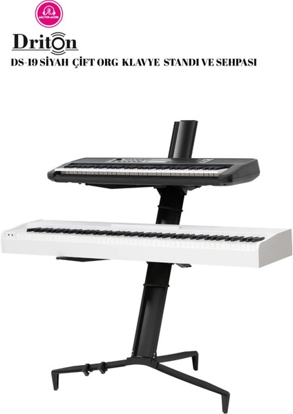 Ds-19 Siyah Profesyonel Çift Katlı Ultimate Org Standı Sehpası fiyatları