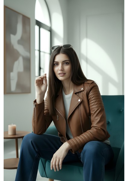 Kadın Suni Deri Ceket-Taba modelleri