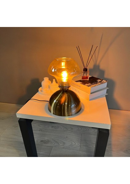 Melk Cam Bal Rengi Masa Lambası Dekoratif Masaüstü Aydınlatma Hol Abajur Yatak Odası Başucu Lamba fiyatları