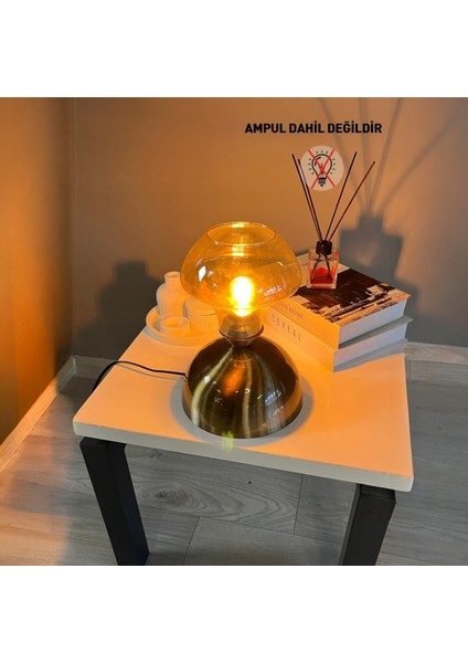 Melk Cam Bal Rengi Masa Lambası Dekoratif Masaüstü Aydınlatma Hol Abajur Yatak Odası Başucu Lamba indirimleri
