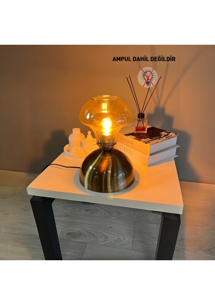 Melk Cam Bal Rengi Masa Lambası Dekoratif Masaüstü Aydınlatma Hol Abajur Yatak Odası Başucu Lamba