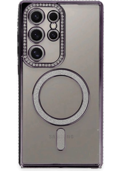 Buğz Newface Samsung Galaxy S24 Ultra Kılıf Joke Simli Magneticsafe Kılıf - Derin Mor fiyatları