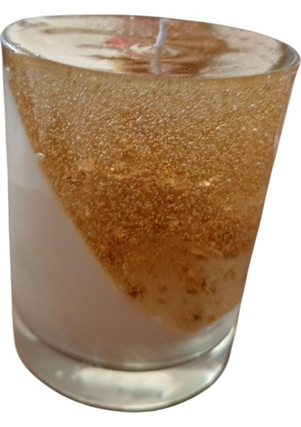 Simli Vanilya Kokulu Bardak Mum