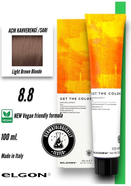 Get The Color 8.8 Profesyonel Saç Boyası (100 Ml.) (Oksidansız)
