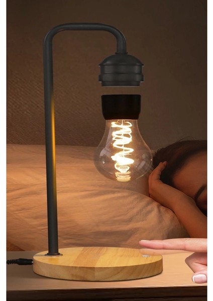 Buğz Newface XF01 Ampul Görünümlü Kablosuz Şarj Özellikli Gece Lambası - Siyah modelleri