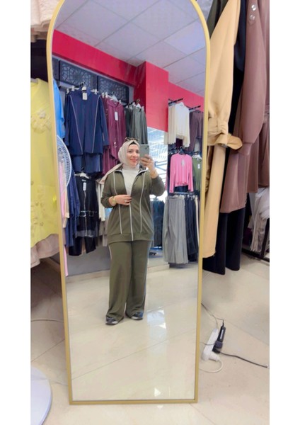 Yanları Çizgili Haki Renk Ikili Takım modelleri