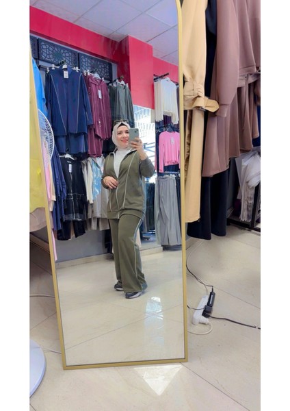 Yanları Çizgili Haki Renk Ikili Takım fırsatları