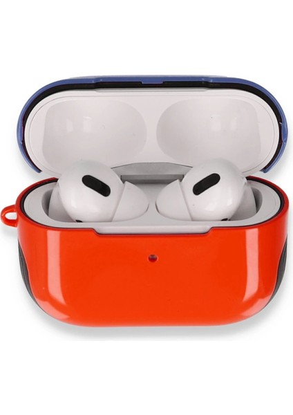 Buğz Airpods 3 (3.nesil) 3in1 Kılıf - Kırmızı-Lacivert