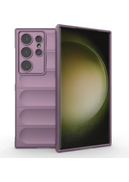 Buğz Newface Samsung Galaxy S24 Ultra Kılıf Optimum Silikon - Mor