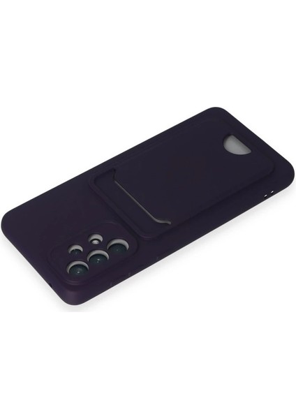 Buğz Samsung Galaxy A33 5g Kılıf Kelvin Kartvizitli Silikon - Derin Mor modelleri
