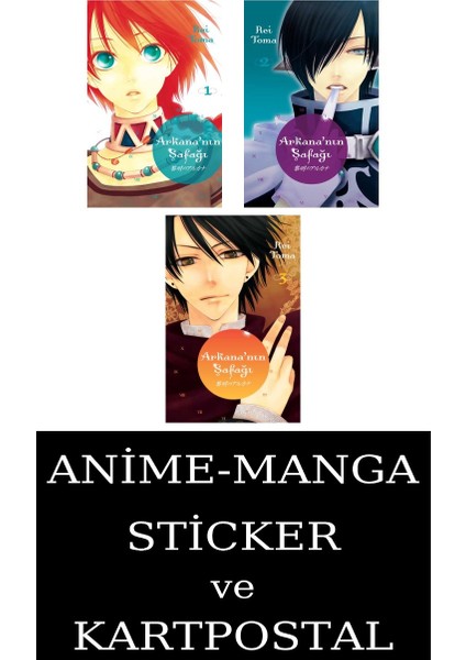 Arkana'nın Şafağı 1-2-3 Manga Seti (3 Kitap) / Anime-Manga Sticker ve Kartpostal Hediye