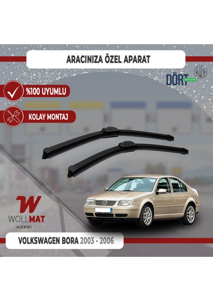 Volkswagen Bora Silecek 2003 2006 Silecek Takımı Araca Özel