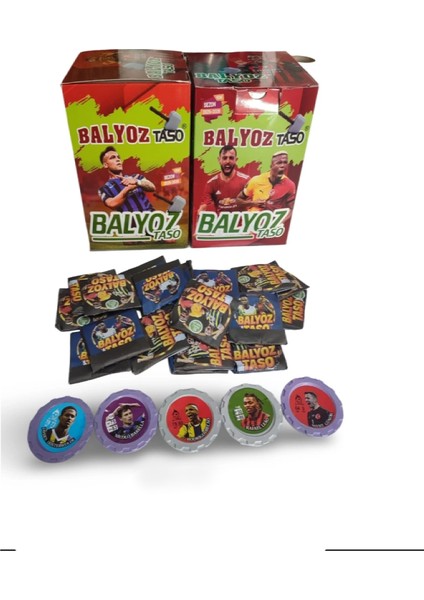Balyoz Taso Futbolcu Tasoları | Hediye Paketinde ve Mini Oyuncak Hediyeli Oyun Seti