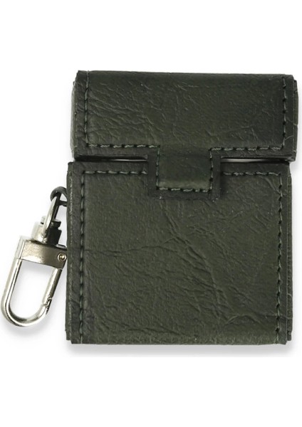 Buğz Airpods 2 (2.nesil) Deri Kılıf - Haki Yeşil