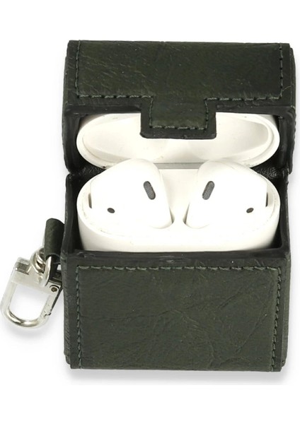 Buğz Airpods 2 (2.nesil) Deri Kılıf - Haki Yeşil fiyatları