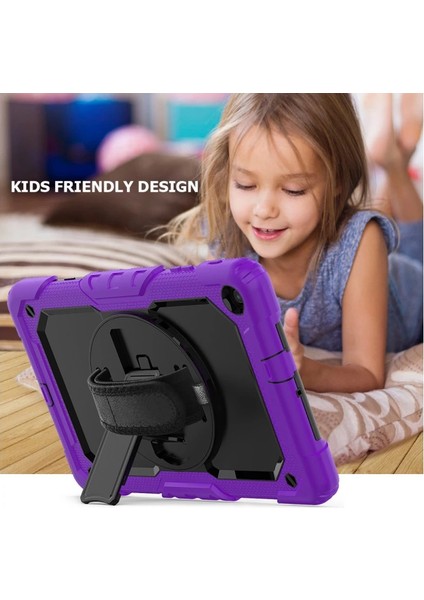 Buğz Samsung Galaxy T510 Tab A 10.1 Kılıf Pars Tablet Kapak - Mor