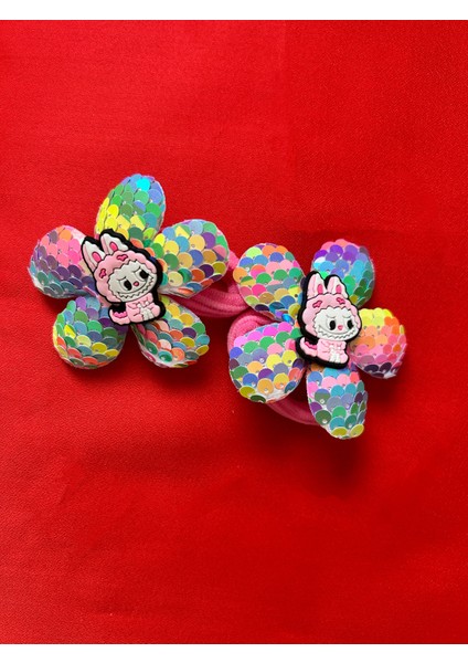 Labubu Pırıltılı Ikili Kız Çocuk Toka