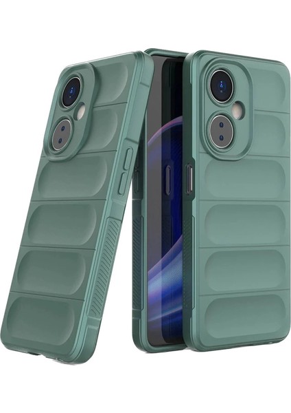 Buğz Newface Vivo Y27 Kılıf Optimum Silikon - Koyu Yeşil