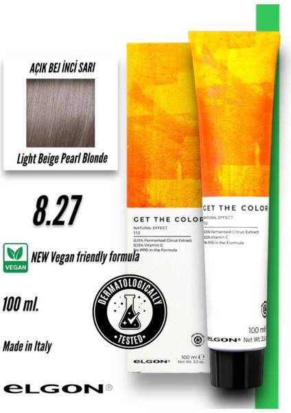 Get The Color 8.27 Profesyonel Saç Boyası (100 Ml.) (Oksidansız)
