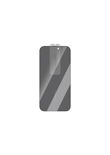 Caseworld 16 Pro ile Uyumlu Caseworld Crystal Shadow Serisi 0.15MM 3D Privacy Hayalet Cam Ekran Koruyucu Siyah modelleri