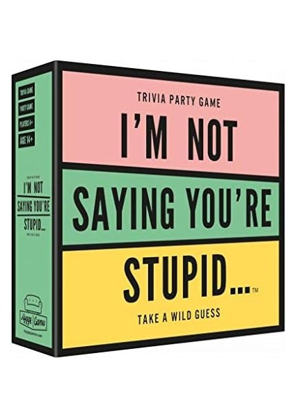 Hygge Games I'm Not Saying You're Stupid Trivia Parti Oyunu, 14,5 x 14,5 x 4,5 cm