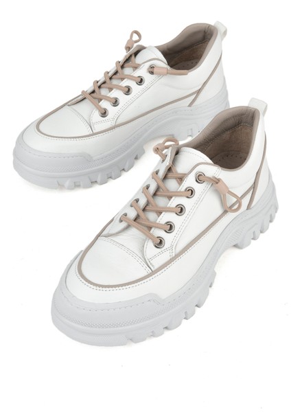 , Kadın Hakiki Deri Ayakkabı 153387Z200 Beyaz indirimleri
