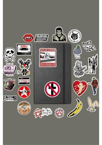Punk Rock Metal Paketi/bullet Journal Defter Çıkartma Ajanda Laptop Etiket, 568476168798466