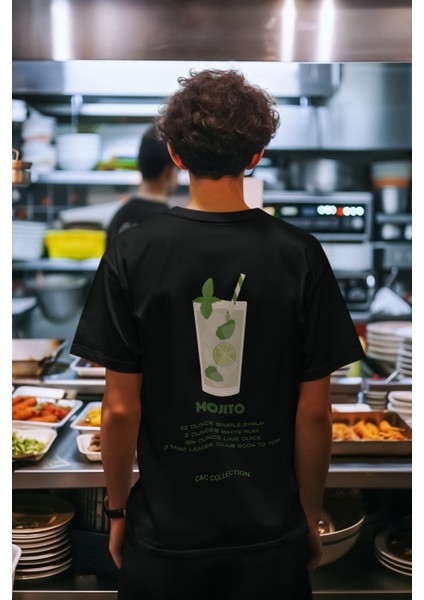 Erkek/kadın Oversize Mojito Sırt Baskı Detaylı T-Shirt fiyatları