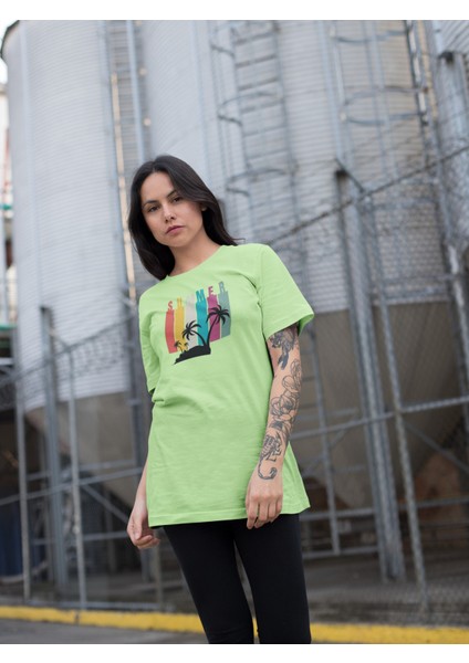 Kadın Summer Baskılı Oversize T-Shirt modelleri