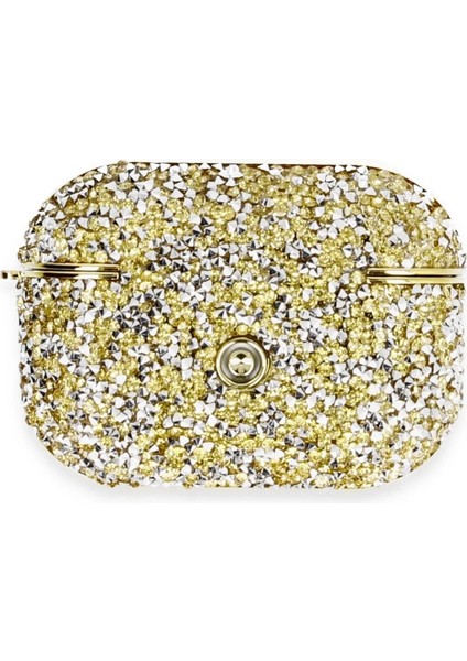 Buğz Newface Airpods Pro 2 (2.nesil) Luz Taşlı Kılıf - Gold modelleri