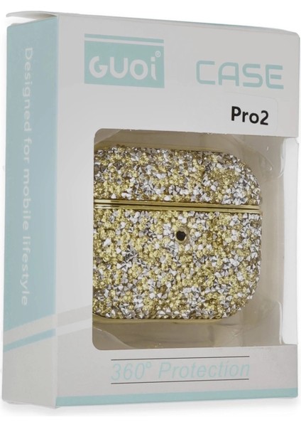 Buğz Newface Airpods Pro 2 (2.nesil) Luz Taşlı Kılıf - Gold fırsatları