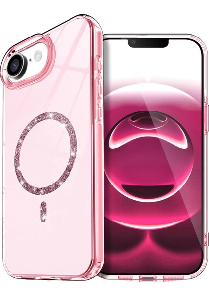 Buğz Apple Iphone 16E Live Diamond Magsafe Kapak - Pembe
