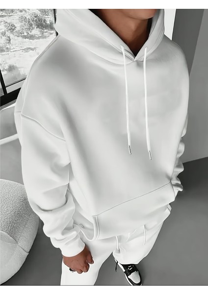 Erkek Kapüşonlu Blanca Sırt Baskılı Oversize Hoodie - Sokak Stili - Günlük Kombin indirimleri