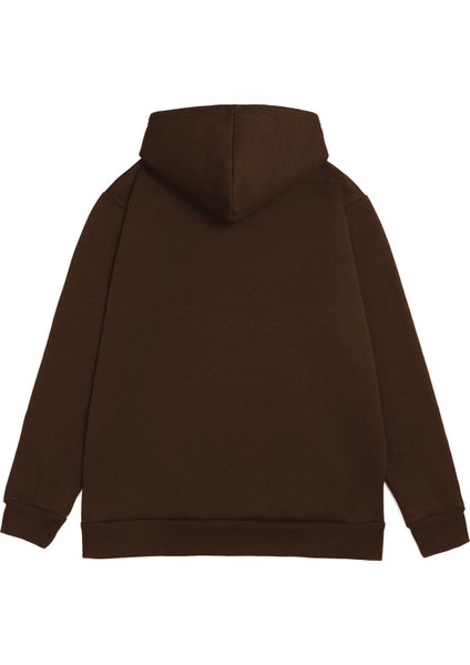 Unisex Boston Baskı Detaylı Oversize Kapüşonlu Sweatshirt Rahat ve Şık Tasarım fiyatları