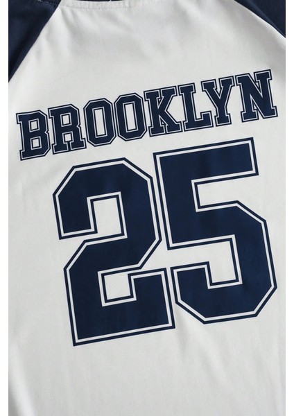 Erkek/kadın Brooklyn 25 Baskılı Reglan Kol Oversize T-Shirt fiyatları